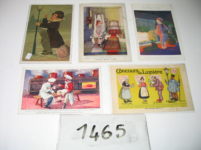  Collection ASPEG, pièce numéro 1465 : Cartes postales publicitaires lot de 5