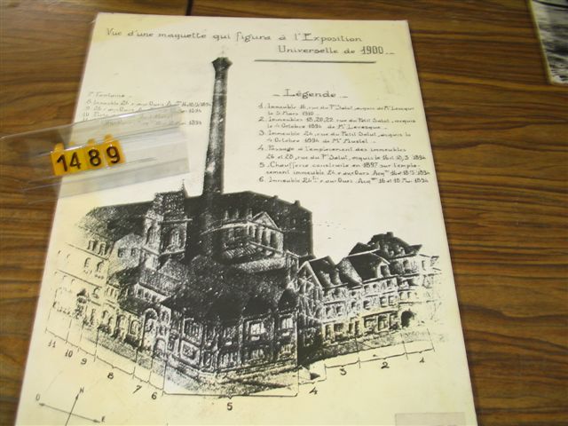  Collection ASPEG, pièce numéro 1489 : Photo maquette centrale rue aux Ours Rouen