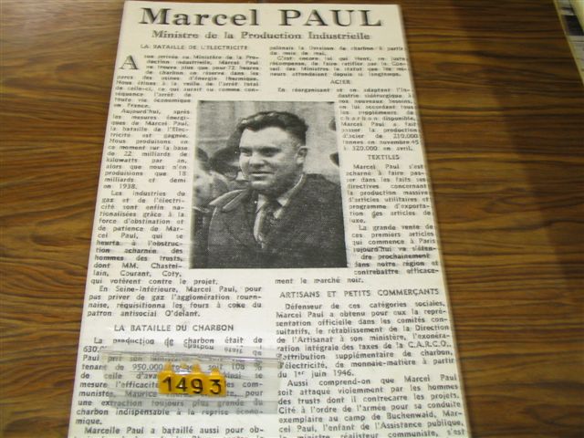  Collection ASPEG, pièce numéro 1493 : Photo Marcel PAUL