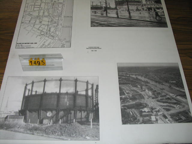  Collection ASPEG, pièce numéro 1495 : Panneau photo construction Rouen rive gauche avant guerre