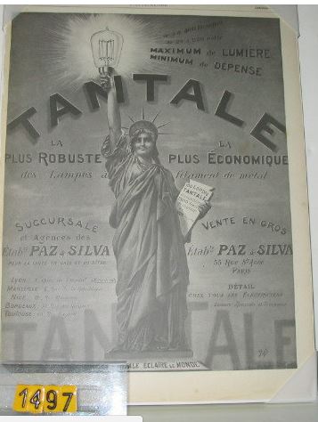  Collection ASPEG, pièce numéro 1497 : Lampe Elec Tantale