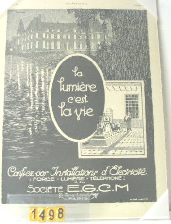  Collection ASPEG, pièce numéro 1498 : EGCM La Lumière c'est la vie