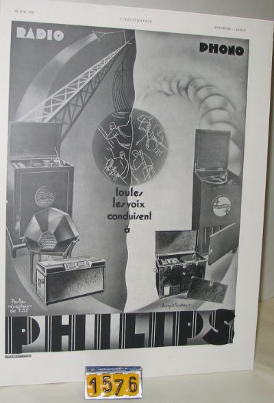  Collection ASPEG, pièce numéro 1576 : Philips Radio Phono