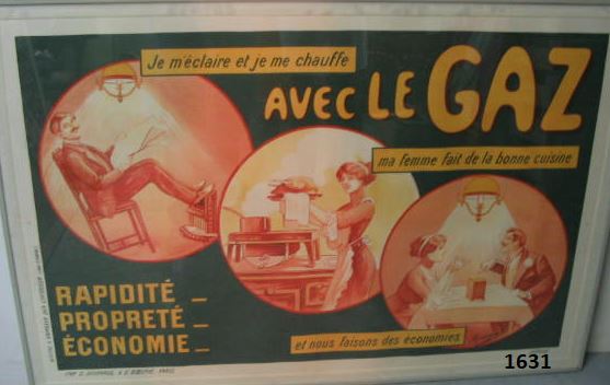  Collection ASPEG, pièce numéro 1631 : Je m'éclaire et de je me chauffe avec le GAZ