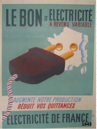  Collection ASPEG, pièce numéro 1643 : Le bon d'électricité