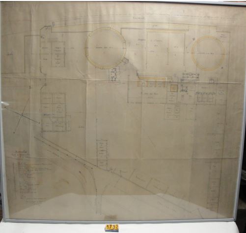 Collection ASPEG, pièce numéro 1732 : Plan d'implantation usine à gaz de Barentin