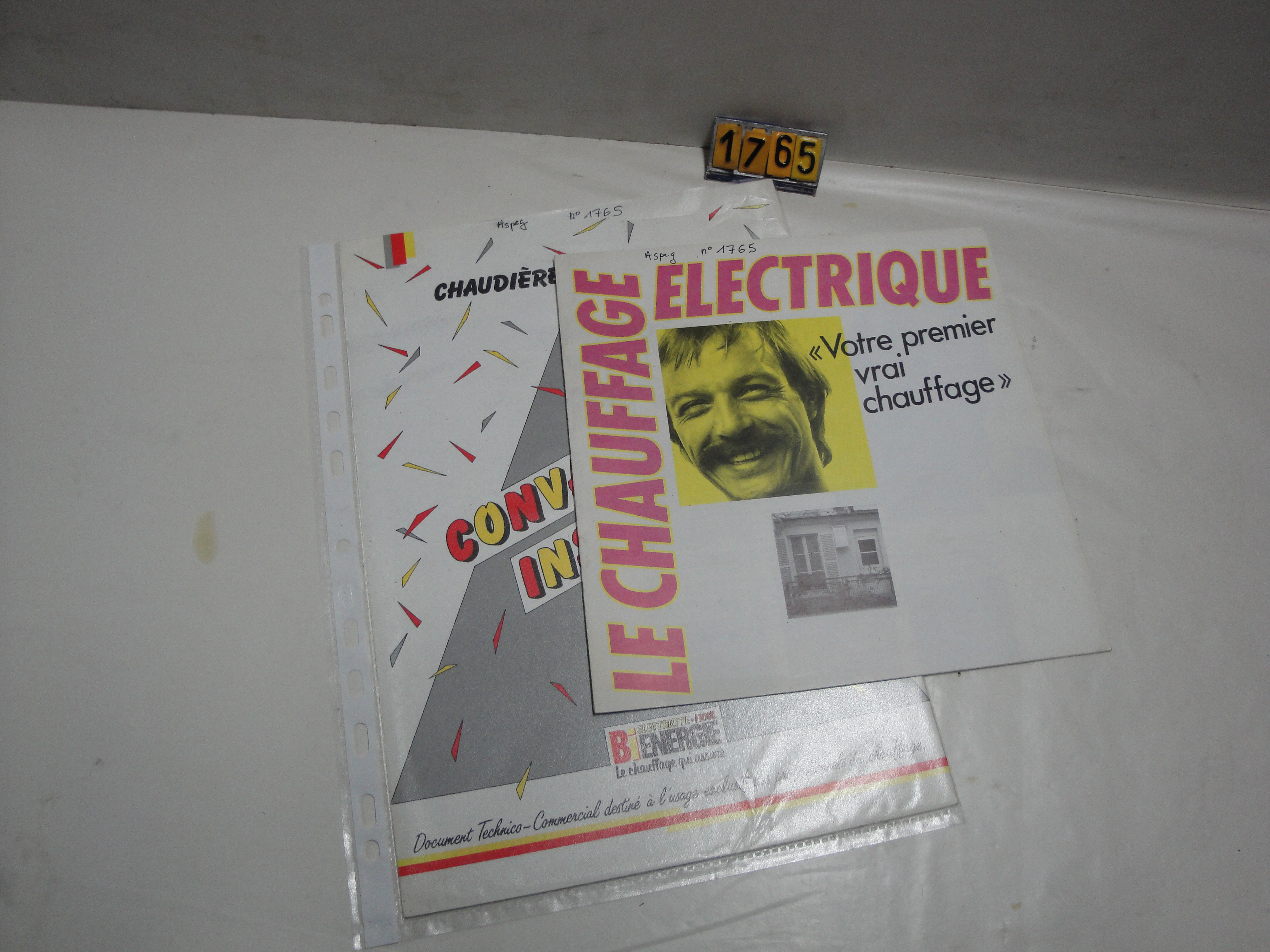  Collection ASPEG, pièce numéro 1765 : Brochure commerciale 