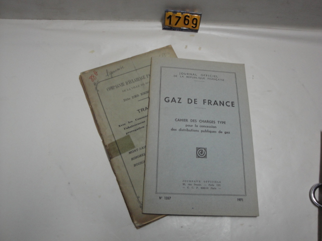  Collection ASPEG, pièce numéro 1769 : Cahier des charges concession gaz