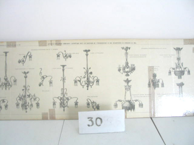  Collection ASPEG, pièce numéro 30 : Planche appareils eclairage