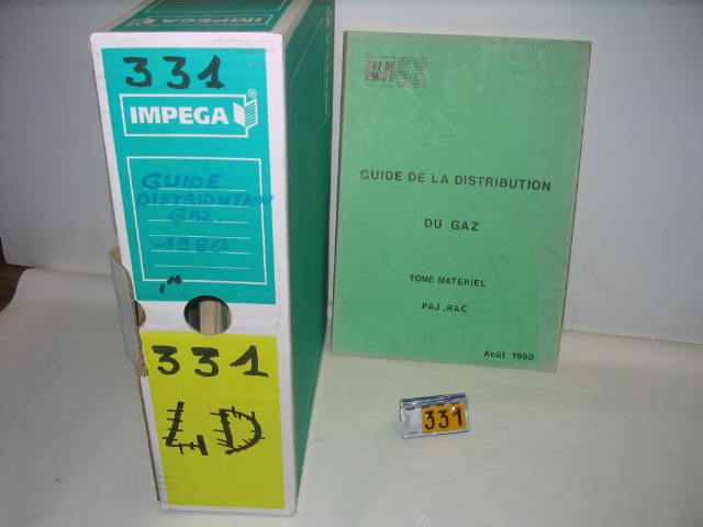  Collection ASPEG, pièce numéro 331 : Guide distribution gaz