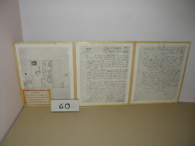  Collection ASPEG, pièce numéro 60 : Document philatelique (lettre manuscrite en 1875)