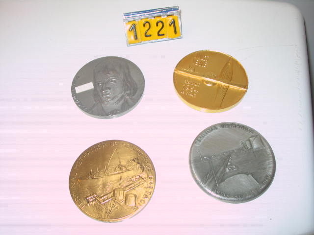  Collection ASPEG, pièce numéro 1221 : Médailles argent (4)