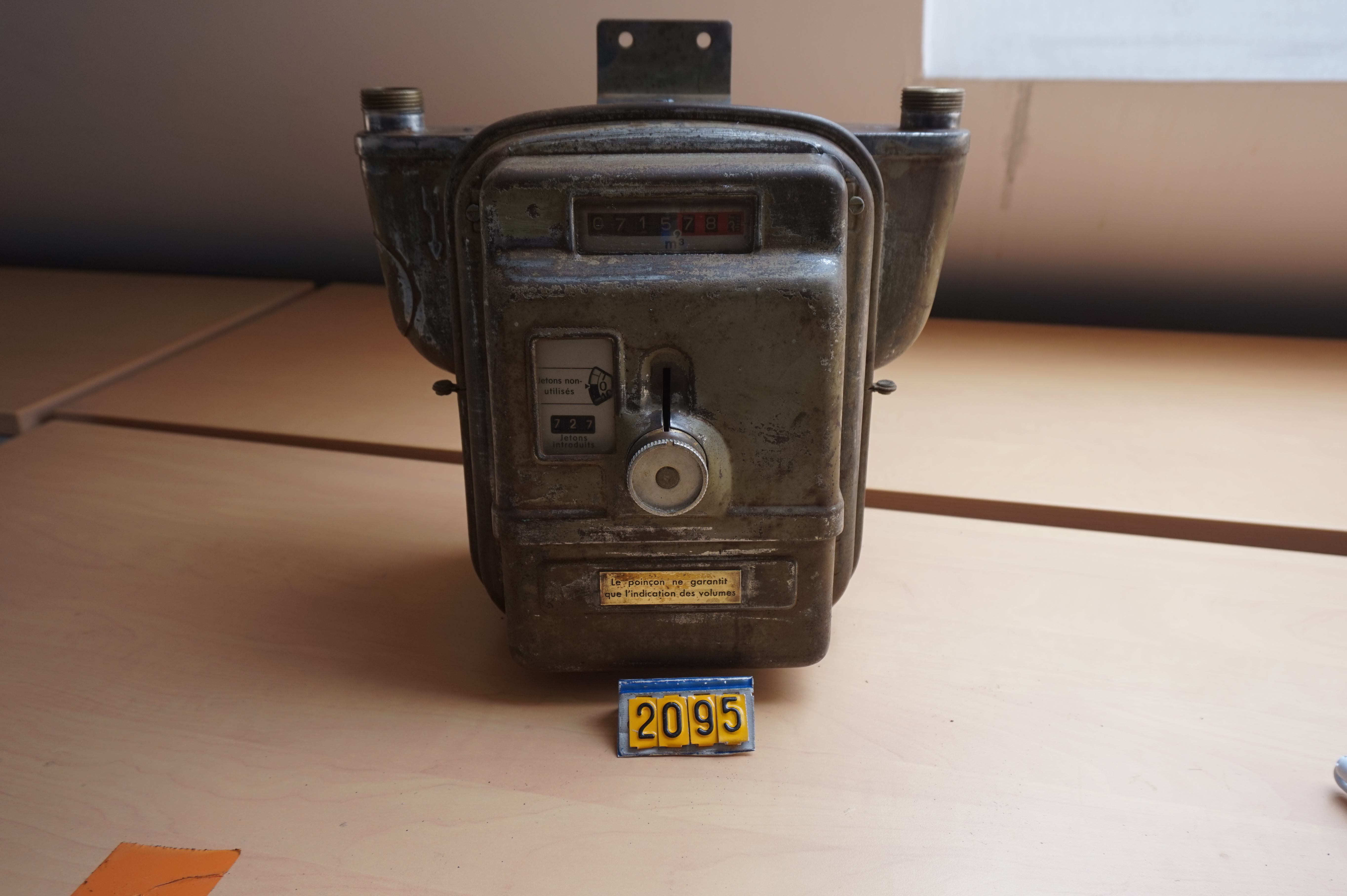 Collection ASPEG, pièce numéro 2095 : compteur gaz à jetons