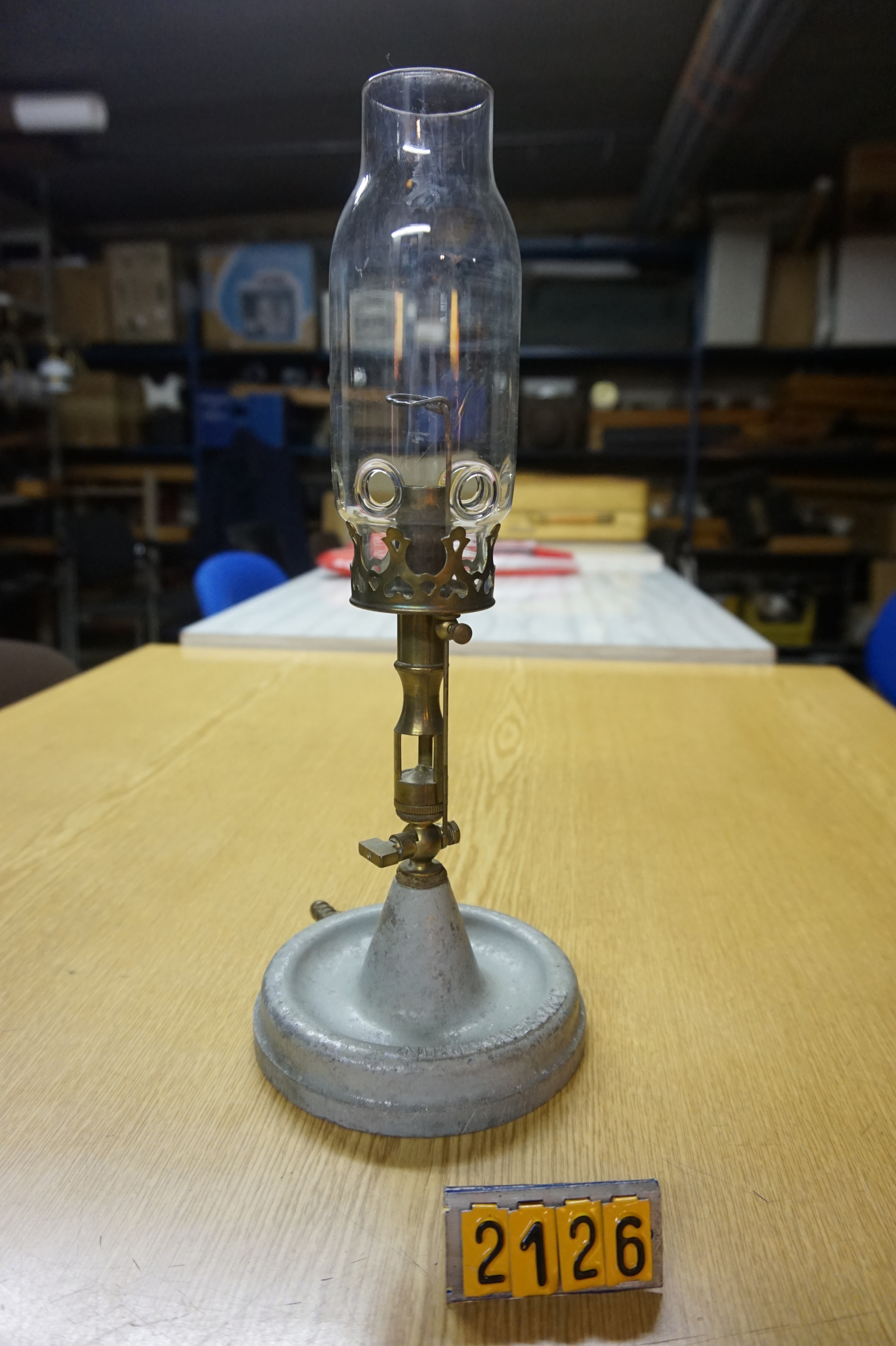 Collection ASPEG, pièce numéro 2126 : lampe gaz bec auer